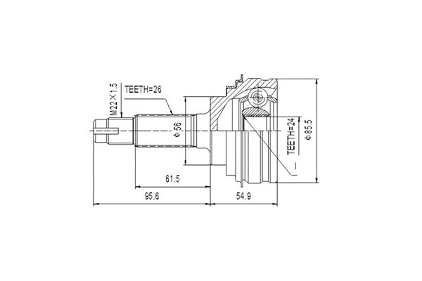 Jeu de joints, arbre de transmission DYNAMATRIX DCV859018