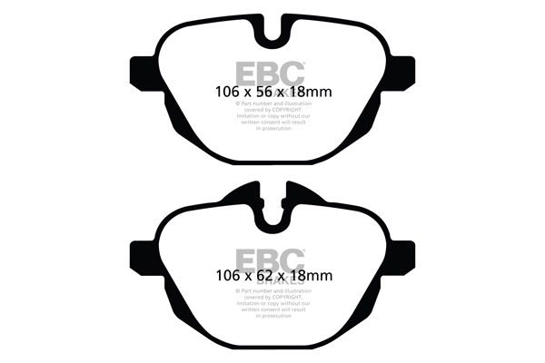 Kit de plaquettes de frein, frein à disque EBC Brakes DP32047C