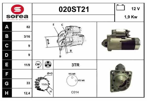 Démarreur STARTCAR 020ST21
