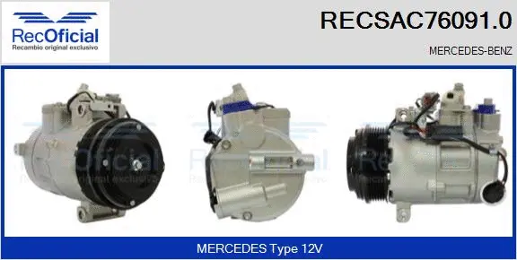 Compresseur, climatisation RECOFICIAL RECSAC76091.0