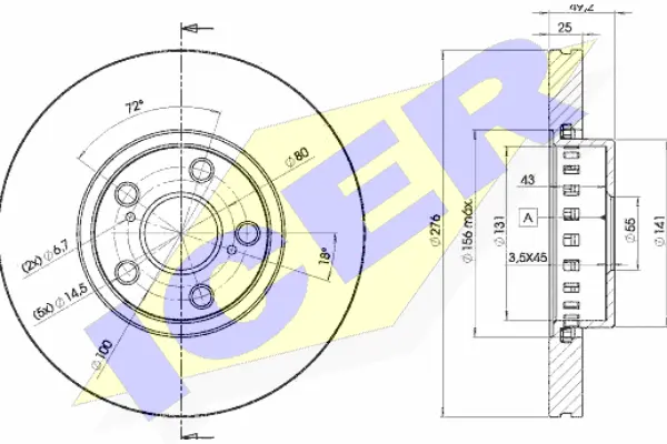 Disque de frein ICER 78BD5060-2