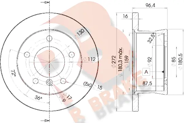 Disque de frein R BRAKE 78RBD10183