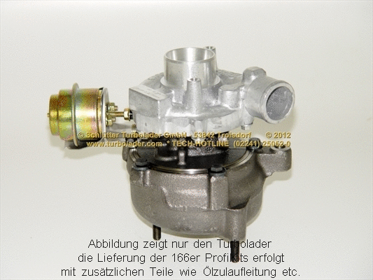 Turbocompresseur, suralimentation SCHLÜTTER TURBOLADER 166-00560