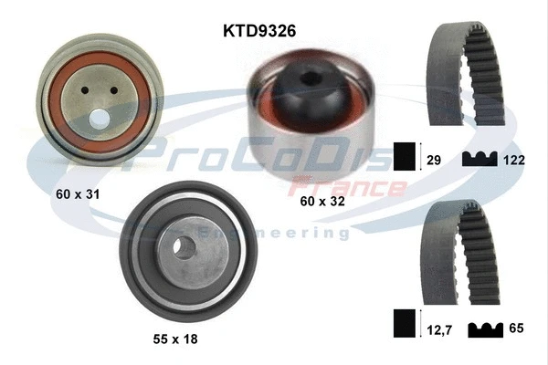 Kit de courroie crantée PROCODIS FRANCE KTD9326