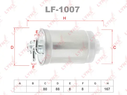 Filtre à carburant LYNXAUTO LF-1007