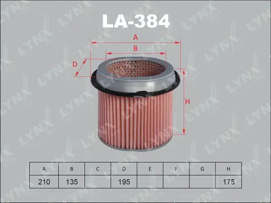 Filtre à air LYNXAUTO LA-384