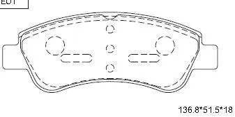 Kit de plaquettes de frein, frein à disque ASIMCO KD7734