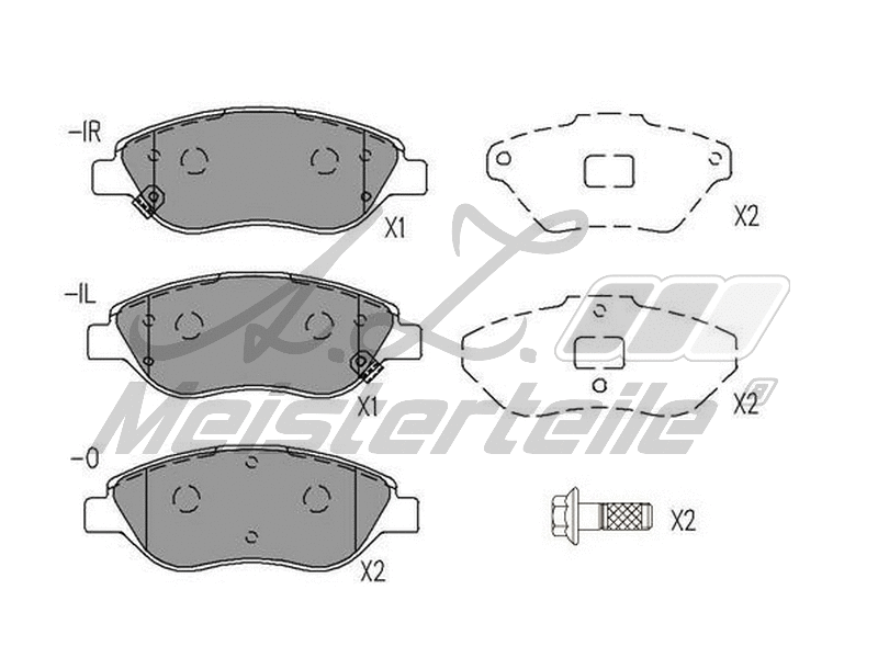 Kit de plaquettes de frein, frein à disque A.Z. Meisterteile AZMT-44-022-2455