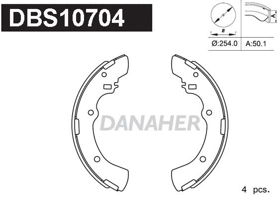 Jeu de mâchoires de frein DANAHER DBS10704