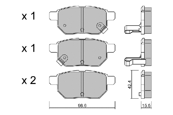 Kit de plaquettes de frein, frein à disque AISIN BPTO-2006
