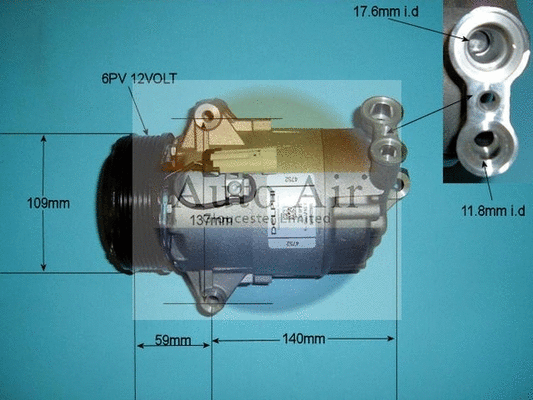 Compresseur, climatisation AUTO AIR GLOUCESTER 14-9709