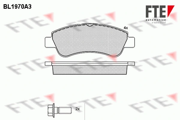 Kit de plaquettes de frein, frein à disque FTE 9010554