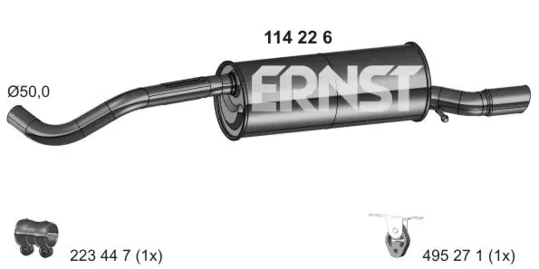 Silencieux arrière ERNST 114226