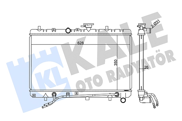 Radiateur, refroidissement du moteur KALE OTO RADYATÖR 358900