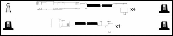 Kit de câbles d'allumage LEMARK HOES814