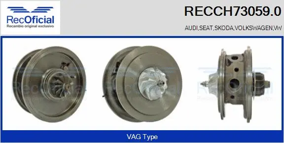 Groupe carter, turbocompresseur RECOFICIAL RECCH73059.0