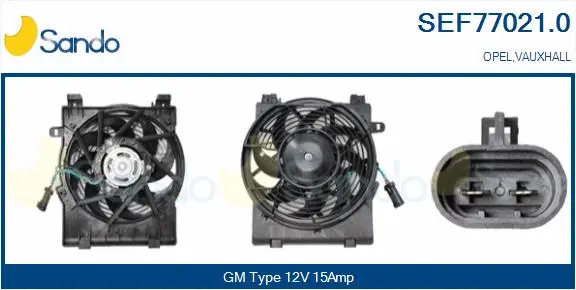 Moteur électrique, ventilateur pour radiateurs SANDO SEF77021.0