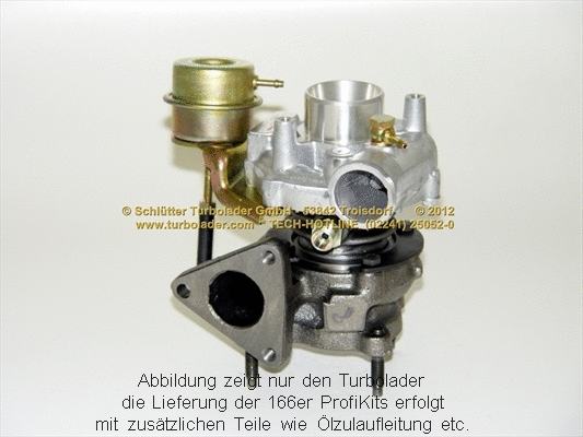 Turbocompresseur, suralimentation SCHLÜTTER TURBOLADER 166-00600