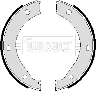 Jeu de mâchoires de frein, frein de stationnement BORG & BECK BBS6239