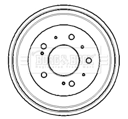 Tambour de frein BORG & BECK BBR7101