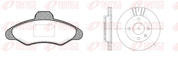Kit de freins, frein à disques REMSA 8331.00