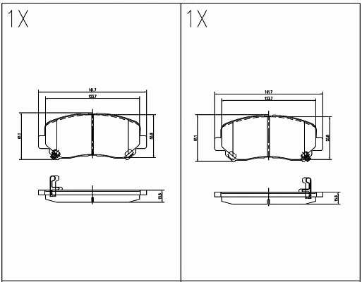 Kit de plaquettes de frein, frein à disque KLAXCAR FRANCE 24662z