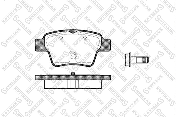 Kit de plaquettes de frein, frein à disque STELLOX 1149 000B-SX