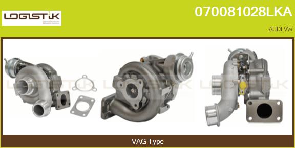 Turbocompresseur, suralimentation LGK 070081028LKA