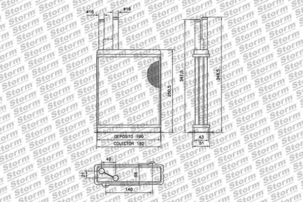 Système de chauffage STORM QUALITY PARTS 25505