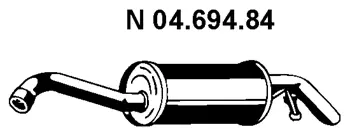 Silencieux arrière EBERSPÄCHER 04.694.84