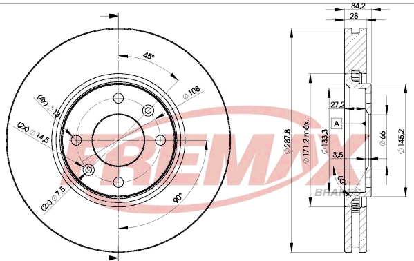 Disque de frein FREMAX BD-4753