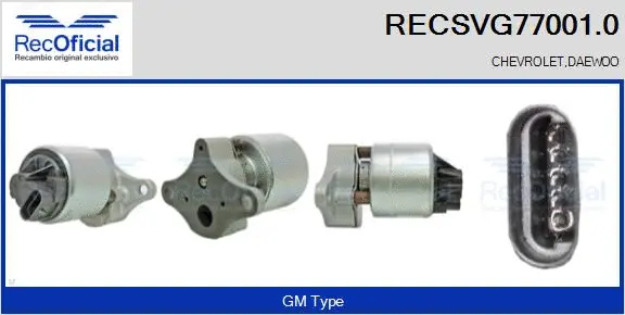 Vanne EGR RECOFICIAL RECSVG77001.0