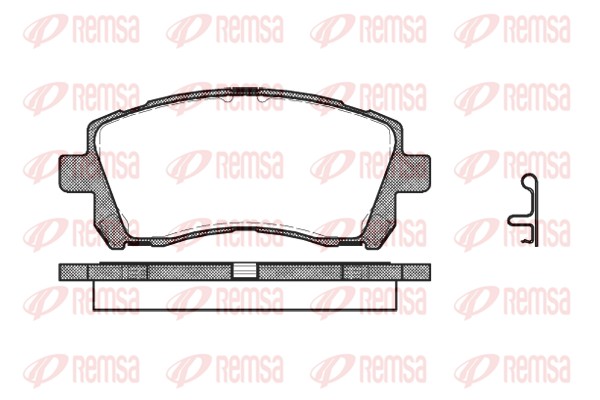 Kit de plaquettes de frein, frein à disque REMSA 0655.02
