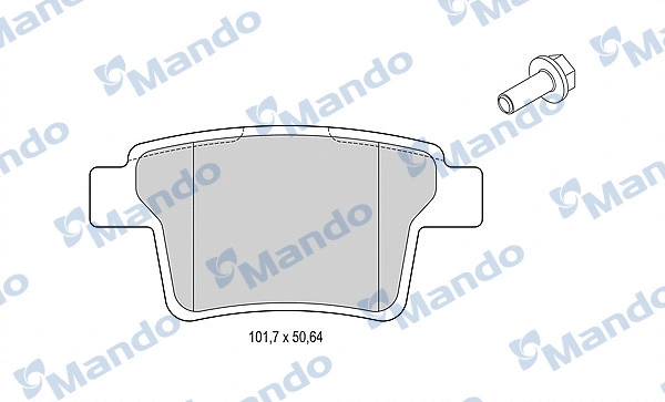 Kit de plaquettes de frein, frein à disque MANDO MBF015220
