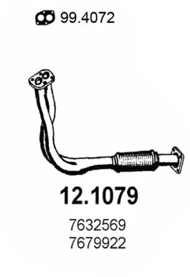 Tuyau d'échappement ASSO 12.1079