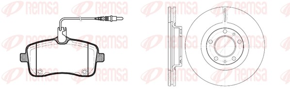Kit de freins, frein à disques REMSA 81102.00