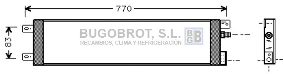 Condenseur, climatisation BUGOBROT 62-CR5025