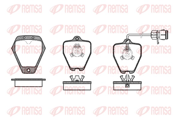 Kit de plaquettes de frein, frein à disque REMSA 0508.12