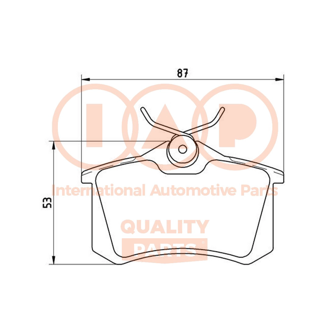 Kit de plaquettes de frein, frein à disque IAP QUALITY PARTS 704-50043
