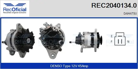 Alternateur RECOFICIAL REC2040134.0