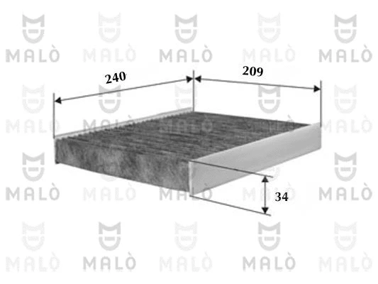 Filtre, air de l'habitacle AKRON-MALÒ 1530982