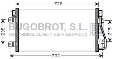 Condenseur, climatisation BUGOBROT 62-RT5348