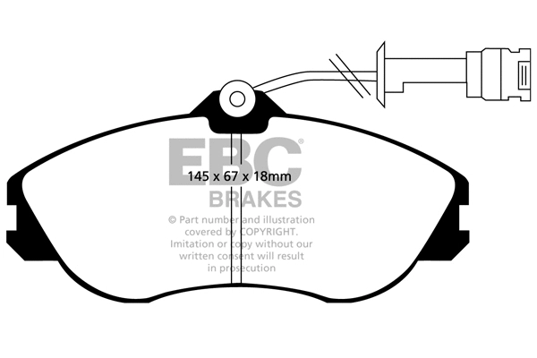 Kit de plaquettes de frein, frein à disque EBC Brakes DP3711C