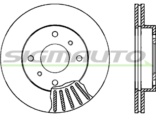 Disque de frein SIGMAUTO DBA260V