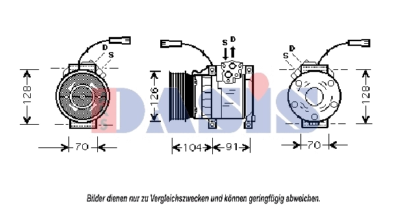 Compresseur, climatisation AKS DASIS 851357N