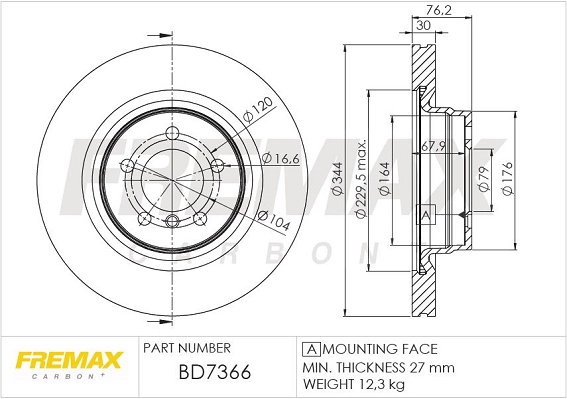Disque de frein FREMAX BD-7366