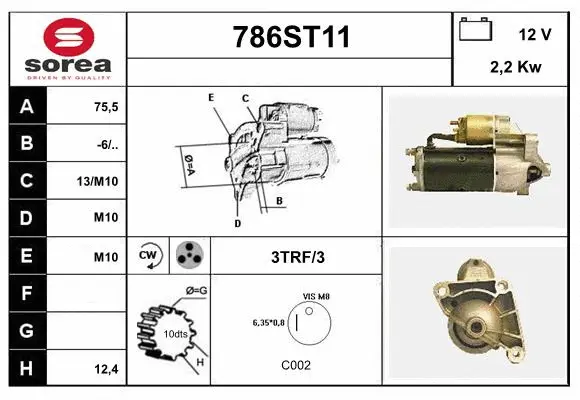 Démarreur STARTCAR 786ST11