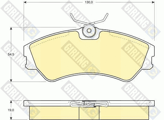 Kit de plaquettes de frein, frein à disque GIRLING 6108621