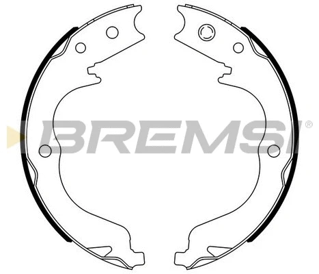 Jeu de mâchoires de frein, frein de stationnement BREMSI GF0109