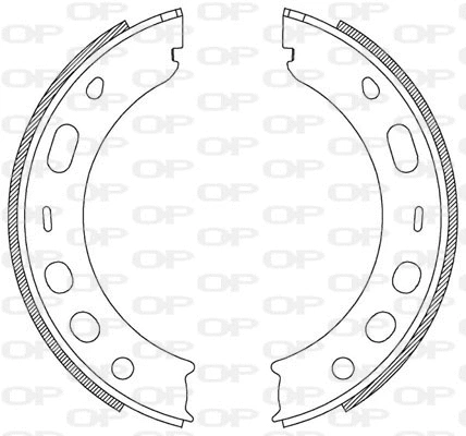 Jeu de mâchoires de frein OPEN PARTS BSA2204.00